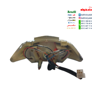 خطر عقب کامل موتور TVS راکس شیشه سفید قرمز قدیم شرکتی