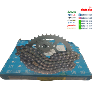 ست دنده (طبق) زنجیر جلو و چرخ عقب با زنجیر موتور پالس 180- UG4 (بدون هندل و زین دو تیکه ) و200و220 اصلی