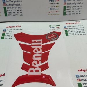 پد (برچسب) آرم روی باک موتور طرح بنلی قرمز و سفید