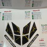 پد گلگیر (برچسب) آرم ژله ای سر گلگیر جلو موتور کلیک و های کلیک سیاه زرد