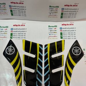 پد گلگیر (برچسب) آرم ژله ای سر گلگیر جلو موتور ایروکس و NVX مشکی فسفری