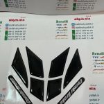 پد گلگیر (برچسب) آرم ژله ای سر گلگیر جلو موتور کلیک و های کلیک مشکی