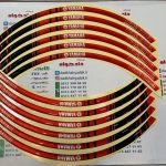 برچسب (شب رنگ) آرم دور رینگ ژله ای طرح YAMAHA قرمز