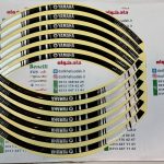 برچسب (شب رنگ) آرم دور رینگ ژله ای طرح YAMAHA سیاه