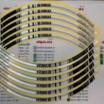 برچسب (شب رنگ) آرم دور رینگ ژله ای طرح YAMAHA سفید