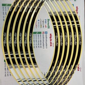 برچسب (شب رنگ) آرم دور رینگ ژله ای طرح APACHE مشکی