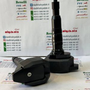 پروتکشن (محافظ) بغل شاسی بلند چکشی انواع موتور سیکلت (ارتفاع 20سانت) مشکی جفتی