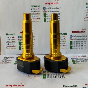 پروتکشن (محافظ) بغل شاسی بلند چکشی انواع موتور سیکلت (ارتفاع 20سانت) طلایی جفتی
