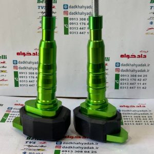 پروتکشن (محافظ) بغل شاسی بلند چکشی انواع موتور سیکلت (ارتفاع 20سانت)سبز جفتی