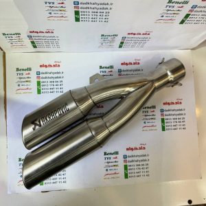 اگزوز قهرمانی برند آکروپاویچ دو لول دهنه گرد (استیل)