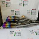 اگزوز قهرمانی برند آکروپاویچ دو لول دهنه گرد (هفت رنگ)