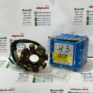 بوبین (دستگاه) سیم پیچی برق موتور پالس 180 و 200 (UG3 ) زین یک تکه هندلی اصلی (8پره)