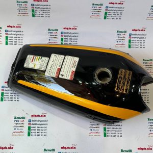 باک موتورسیکلت هوندا شرکتی مارک مکس (کاربرات) مشکی کاستوم (شال زرد ) بدون درب بغل