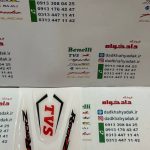 پد (برچسب) آرم ژله ای سر گلگیر جلو موتور TVS راکس سفید