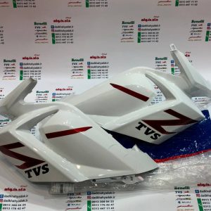 قاب (کاور ) بادگیر موتور tvs راکس جدید انژکتوری سفید قرمز اصلی (جفتی)