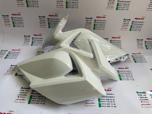 قاب(کاور) بادگیر موتور TVS راکس سفید بدون آرم شرکتی کیفیت عالی(جفتی)