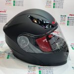 کلاه کاسکت ایمنی فک متحرک عینک دار خارجی کامل مارک RED LINE مشکی مات 939 سایز لارج (L)