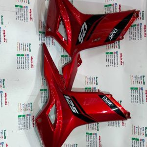 قاب (کاور) بغل انجین موتور TVS راکس جدید انژکتوری مشکی قرمز اصلی (جفتی)
