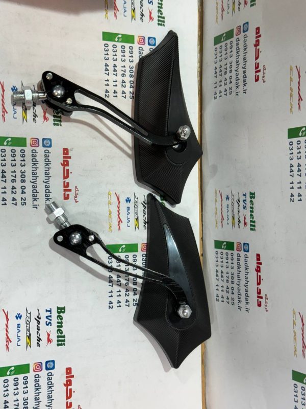 آینه اسپورت پایه رنتال CNC (مشکی)