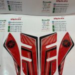 پد (برچسب) آرم ژله ای سر گلگیر موتور آیروکس و NVX و انواع طرح آیروکس (مشکی قرمز)
