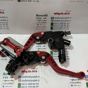 ست کامل پمپ ترمز و قلوه کلاج رنتال CNC اسپورت انواع موتور سیکلت قرمز