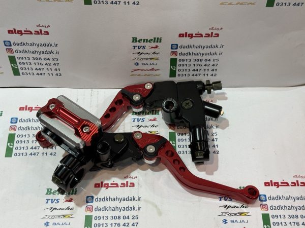 ست کامل پمپ ترمز و قلوه کلاج رنتال CNC اسپورت انواع موتور سیکلت قرمز