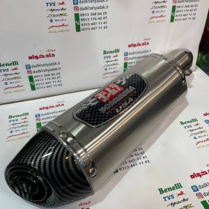 اگزوز قهرمانی برند یوشیمارو شیش گوش سایلنسردار دهنه کج (استیل)