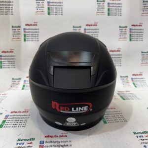 کلاه کاسکت ایمنی بدون فک عینک دار خارجی کامل مارک RED LINE مشکی مات 956 سایز ایکس لارج (xL)